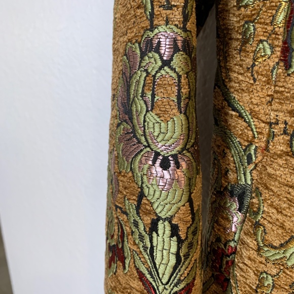 Susan Graver Jacquard Tapestry Coat US 10 NWOT Jacket Metallic Brocade Blazer - Picture 8 of 14